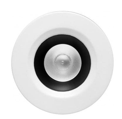 Elco Lighting E1L02WF27B 1'' Oak Recessed Downlight, Round Style, 50° Beam Angle, Black With White Trim Finish - Sonic Electric