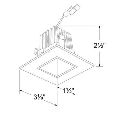 ELCO Lighting E213C0627W 9W 2" Square LED Reflector Light Engines 2700K, 600lm - White Finish - Sonic Electric