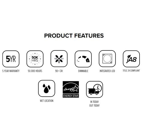 ELCO Lighting E218C0630W 9W 2" Round Adjustable LED Light Engines 3000K, 680lm - White Finish - Sonic Electric