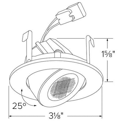 ELCO Lighting E218C0730W 9W 2" Round Adjustable LED Light Engines 3000K, 880lm - White Finish - Sonic Electric