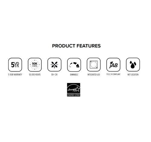 ELCO Lighting E218C1835W 2" Round LED High - Lumen Adjustable Light Engine 3500K, 1150lm - White Finish - Sonic Electric