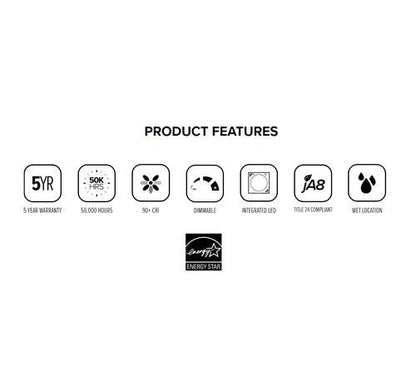 ELCO Lighting E219C1840W 11W 2" Square LED High - Lumen Adjustable Light Engine 4000K, 1190lm - White Finish - Sonic Electric