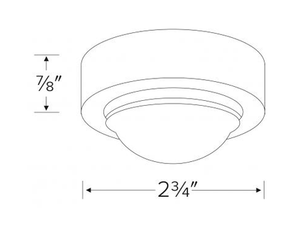 Elco Lighting E225W Mini Frosted Glass Downlight, 20W, 12V - White Finish - Sonic Electric