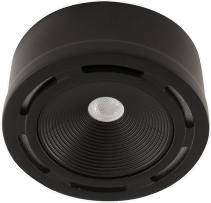 ELCO Lighting E248B Undercabinet Pucks, Xyris Mini LED Baffle Puck Light 3W 3000K 180lm - Black Finish - Sonic Electric