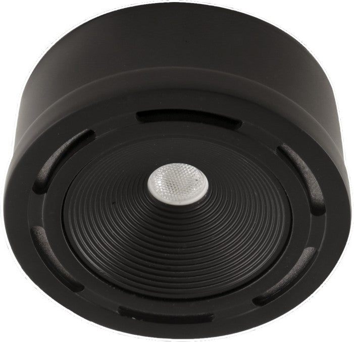 ELCO Lighting E248B Undercabinet Pucks, Xyris Mini LED Baffle Puck Light 3W 3000K 180lm - Black Finish - Sonic Electric