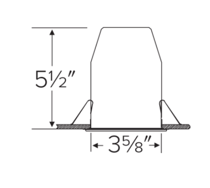 Elco Lighting E24V390RICA 24V DC 3" Remodel Dedicated LED IC Airtight Housing, 14W, 24C DC - Black Finish - Sonic Electric