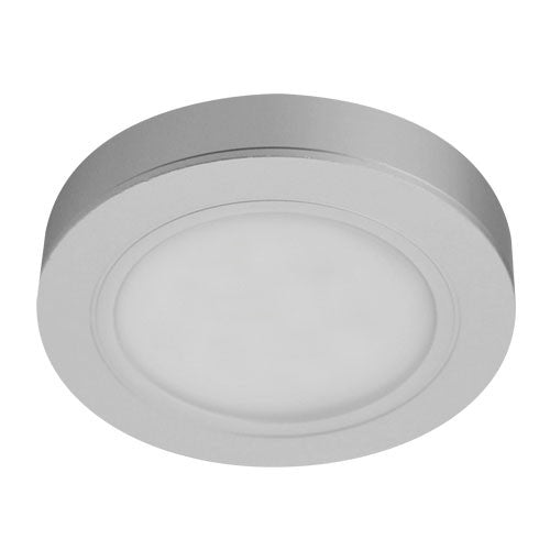 ELCO Lighting E250N Undercabinet Pucks, Aster Mini Slim Round LED Puck Light 3.5W, 3000K, 280lm, 12V - Nickel Finish - Sonic Electric
