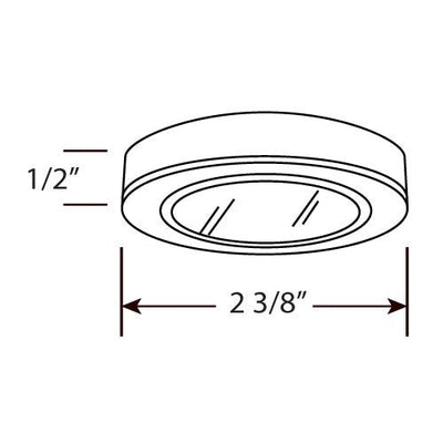 ELCO Lighting E250N Undercabinet Pucks, Aster Mini Slim Round LED Puck Light 3.5W, 3000K, 280lm, 12V - Nickel Finish - Sonic Electric
