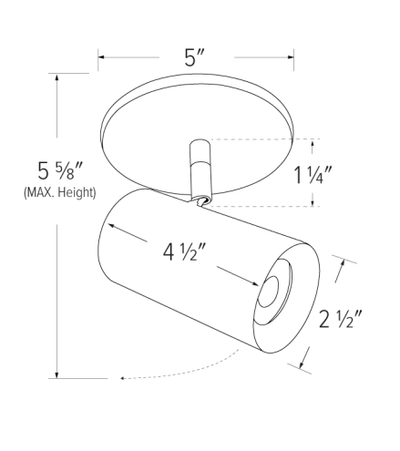 Elco Lighting E25MW - 0327 2" Koto Sylo Monopoint, 2700K, 350lm, Beam Angle 38° - White Finish - Sonic Electric