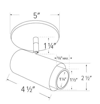 Elco Lighting E25MW - 0727 - FC 2" Sylo Monopoint with Koto Focus Module, 770lm, Adjustable Beam Angle 18° - 50° - White Finish - Sonic Electric