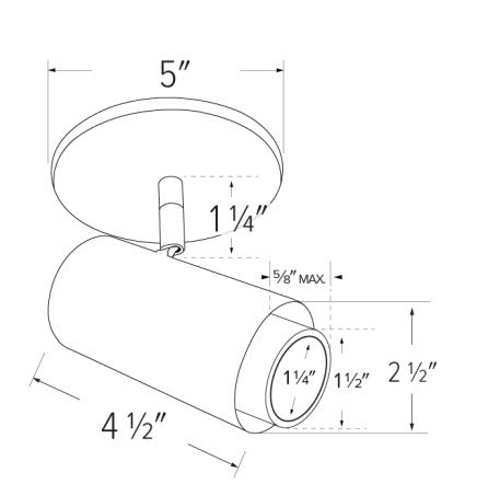 Elco Lighting E25MW - 0727 - FC 2" Sylo Monopoint with Koto Focus Module, 770lm, Adjustable Beam Angle 18° - 50° - White Finish - Sonic Electric