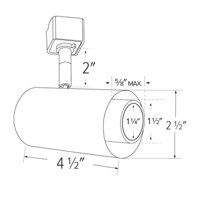 Elco Lighting E25TB - 07SD - FC 2" Sylo Track Head with Koto Focus Module, 720lm, Adjustable Beam Angle 18° - 50° - Black Finish - Sonic Electric