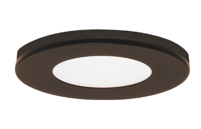 Elco Lighting E261BZ Sedum Mini Super Slim Round Undercabinet LED Puck Lights, 3000K, 170lm, 2.2W - Bronze Finish - Sonic Electric
