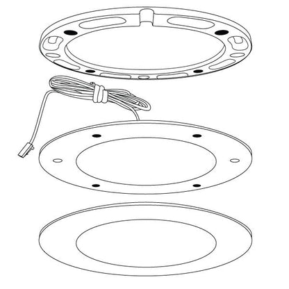 ELCO Lighting E261W Undercabinet Pucks, Sedum Mini Super Slim Round LED Puck Light 2.2W 3000K 170lm 12V - White Finish - Sonic Electric