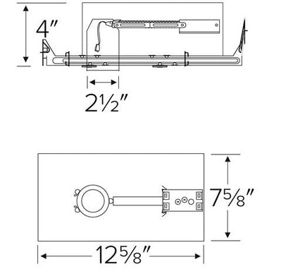 ELCO Lighting E2LC106ICA 9W 2" IC Airtight New Construction Housing - White Finish - Sonic Electric