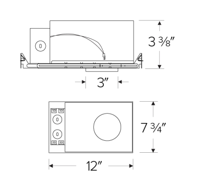 Elco Lighting E2LK34ICA 2" Koto Architectural Shallow Maximum Adjustability IC Airtight Housing, 120V, Dimming Triac/ELV - Sonic Electric