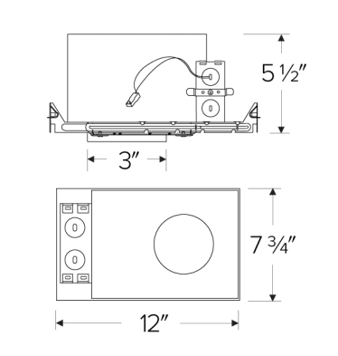 Elco Lighting E2LK41ICA 2" Koto Architectural Maximum Adjustability High Lumen IC Airtight Housing, 120V, 15.7W, Dimming Triac/ELV - Sonic Electric