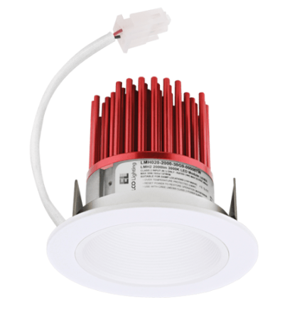Elco Lighting E314C0827W2 3" LED Light Engine with Baffle Trim 9.6W, 2700K, 850lm, Beam Angle 60° - White Finish - Sonic Electric