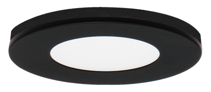 Elco Lighting E363 - 27B Sedum Mini Super Slim Round Undercabinet LED Puck Lights 2.2W, 2700K, 12V, Three (3) Puck Light Kit/Driver Included - Black Finish - Sonic Electric