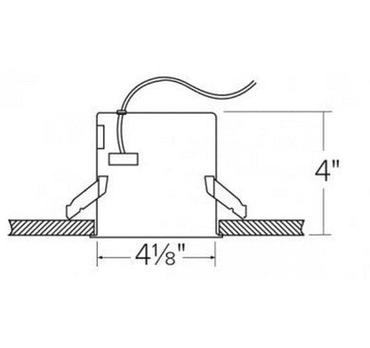 ELCO Lighting E400 4" Housing for Remote Transformer for MR16 Bi - Pin - White Finish - Sonic Electric