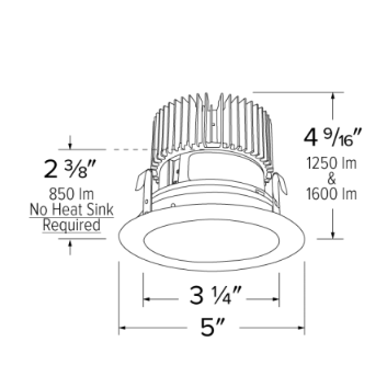 Elco Lighting E410C1227W2 - F 4" LED Light Engine with Reflector Trim 12.88W, 2700K, 1250lm, Gen 2, Beam Angle 38° - White Finish - Sonic Electric