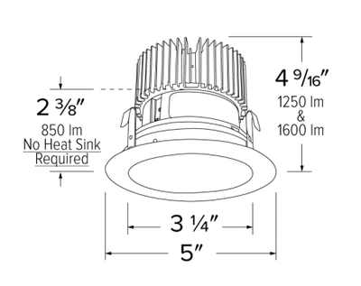 Elco Lighting E410C1630W2 4 Inches LED Light Engine with Reflector Trim, 3000K - White Finish - Sonic Electric