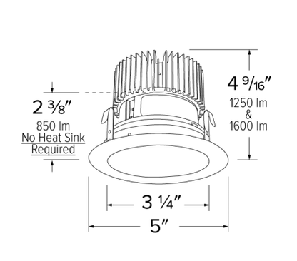Elco Lighting E410C1635BZ2 4" LED Light Engine with Reflector Trim, 18W, 3500K, 1600lm, Beam Angle 60° - Bronze Finish - Sonic Electric