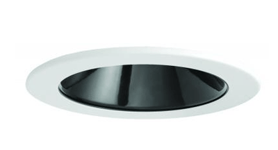 Elco Lighting E410C1635MB2 4" LED Light Engine with Reflector Trim, 18W, 3500K, 1600lm, Beam Angle 60°, Gen 2 - Matte Black with White Trim Finish