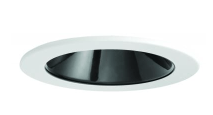 Elco Lighting E410C1635MB2 4" LED Light Engine with Reflector Trim, 18W, 3500K, 1600lm, Beam Angle 60°, Gen 2 - Matte Black with White Trim Finish - Sonic Electric