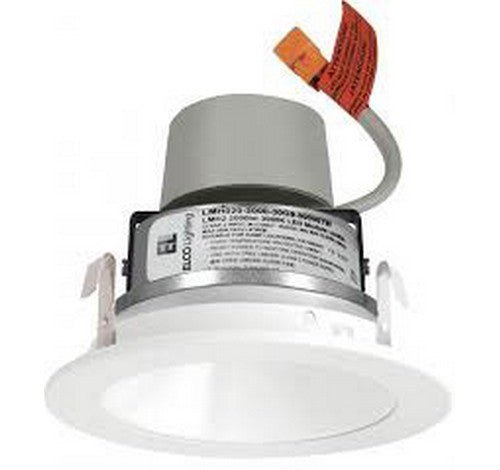 ELCO Lighting E410R0830H Cedar System 4 inch LED Module & Driver with Reflector Trim 850lm 3000k - Haze with White Ring Finish Finish - Sonic Electric