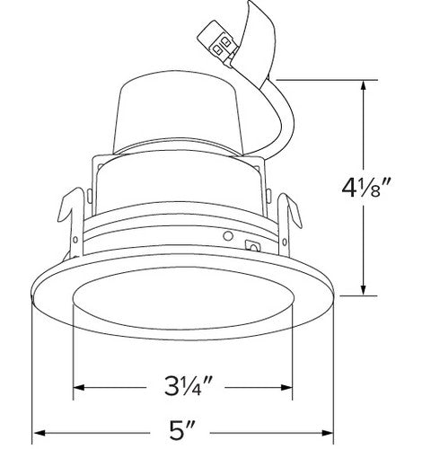 ELCO Lighting E410R0830H Cedar System 4 inch LED Module & Driver with Reflector Trim 850lm 3000k - Haze with White Ring Finish Finish - Sonic Electric