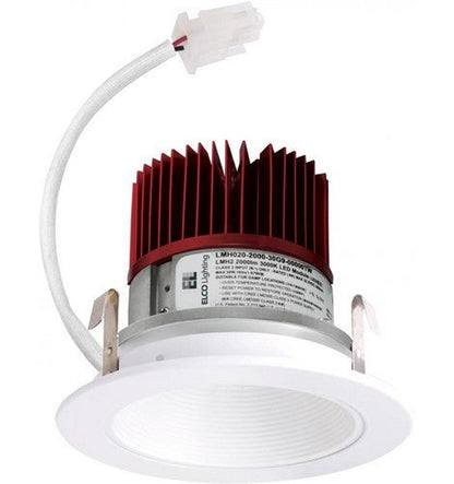 ELCO Lighting E414C0827W 4" LED Light Engine with Baffle Trim 850lm 2700K - White Finish - Sonic Electric