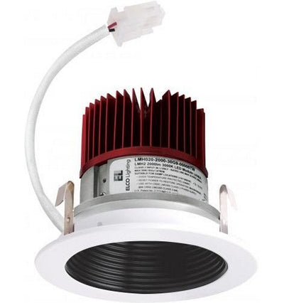 ELCO Lighting E414C12SDBB 4 Inch LED Light Engine with Baffle Trim, 1250LM, Sunset - Black with Black Ring Finish Finish