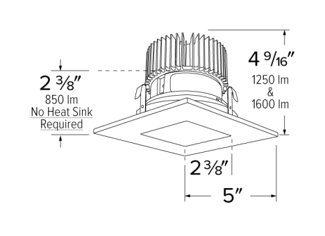 Elco Lighting E417C16SDBZ 4 Inches Square on Square Reflector, 1600lm, SunsetK - Bronze Finish - Sonic Electric