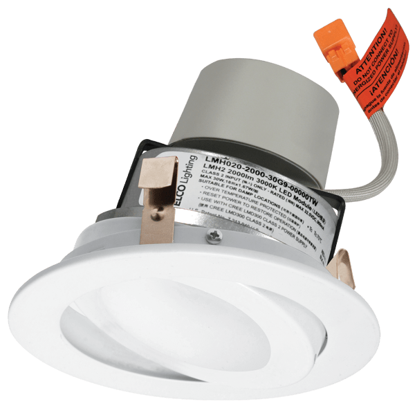 Elco Lighting E418R0840W 4" LED Module & Driver with Adjustable Trim 4000K, 11.4W, 850LM - White Finish - Sonic Electric