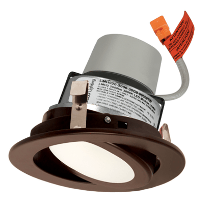 Elco Lighting E418R08SDBZ - F 4" LED Module & Driver with Adjustable Trim, 11.4W, Sunset, 850lm, 120V, Dimming Triac/ELV, Beam Angle 38° - Bronze Finish - Sonic Electric