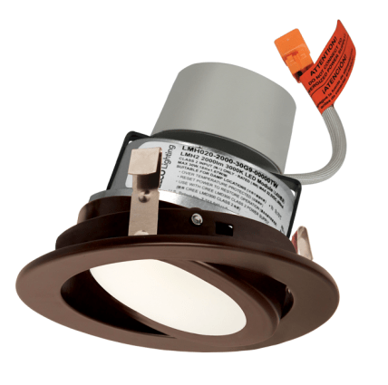 Elco Lighting E418R08SDBZ - F 4" LED Module & Driver with Adjustable Trim, 11.4W, Sunset, 850lm, 120V, Dimming Triac/ELV, Beam Angle 38° - Bronze Finish - Sonic Electric