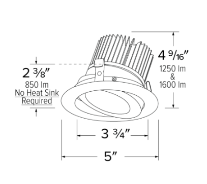 Elco Lighting E418R08SDBZ - F 4" LED Module & Driver with Adjustable Trim, 11.4W, Sunset, 850lm, 120V, Dimming Triac/ELV, Beam Angle 38° - Bronze Finish - Sonic Electric