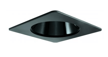 Elco Lighting E420C12SDBB 4" LED Light Engine with Square Reflector Trim 12.88W, Sunset, 1250lm, Beam Angle 60° - Black Finish - Sonic Electric