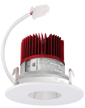 Elco Lighting E429C1630W2 4" LED Light Engine with Pinhole Trim 3000K, 18W, 1600LM - White Finish - Sonic Electric