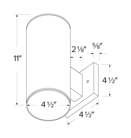 Elco Lighting E42AB0808C5 4" Koto Sylo Wall Mount, 10.5W, 842lm, 120V, Dimming Triac/ELV, Beam Angle 38° - Black Finish - Sonic Electric