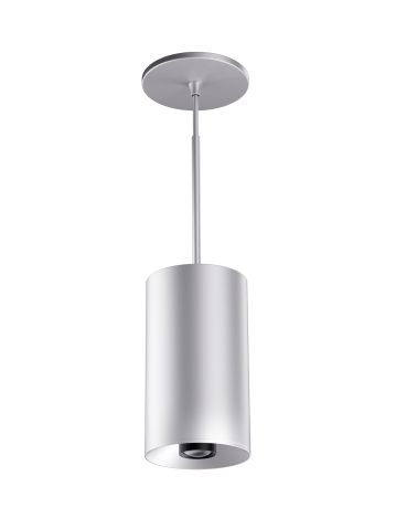 Elco Lighting E42PS-0730-FC 4 Sylo Pendant with Koto Focus Module, 3000K, 800lm, Adjustable Beam Angle 18°, 50° - Silver Finish