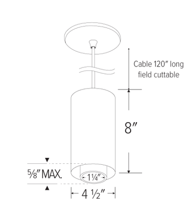 Elco Lighting E42PS - 0730 - FC 4 Sylo Pendant with Koto Focus Module, 3000K, 800lm, Adjustable Beam Angle 18°, 50° - Silver Finish - Sonic Electric