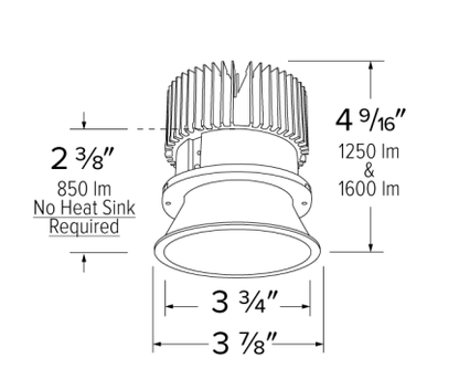Elco Lighting E430C1227BZ 4 Inches LED Light Engine with Trimless Reflector, 2700K - Bronze Finish - Sonic Electric