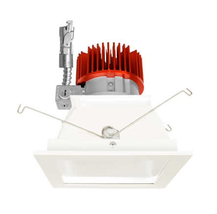 Elco Lighting E440L3030W2 4" Square Reflector LED Light Engine Trims 31W, 3000K, 3000lm - White Finish - Sonic Electric