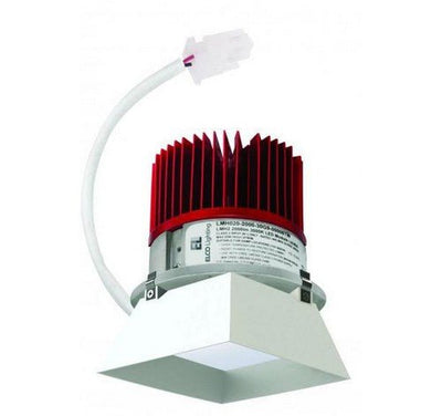 ELCO Lighting E444C0827W Cedar System 4 inch LED Light Engine with Trimless Reflector Square 850lm 2700K - White Finish
