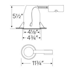 Elco Lighting E4LRC08ICAD2 4 Inches Cedar System Remodel IC Airtight Housing w/Driver, 120/277V - Sonic Electric