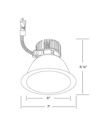Elco Lighting E610L3030W2 - F 6" Reflector LED Light Engine Trims 31W, 3000K, 3000lm, Beam Angle 38°, Gen 2 - White Finish - Sonic Electric