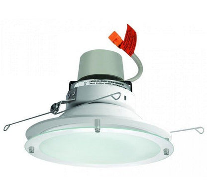 ELCO Lighting E612R0830W Cedar System Contemporary 6 Inch Drop Glass Reflector 850lm 3000K - White Finish - Sonic Electric