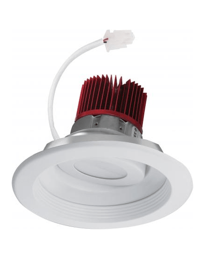 Elco Lighting E616C1227W 6 Inches LED Light Engine with Adjustable Baffle Trim, 2700K - White Finish - Sonic Electric